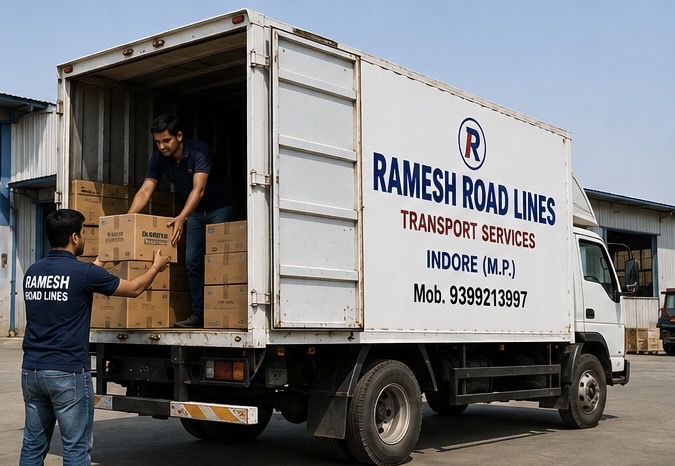 Loading goods into transport truck